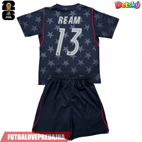 Lacne Dětský Futbalové dres Spojené štáty Tim Ream #13 MS 2026 Krátky Rukáv - Preč (+ trenírky)